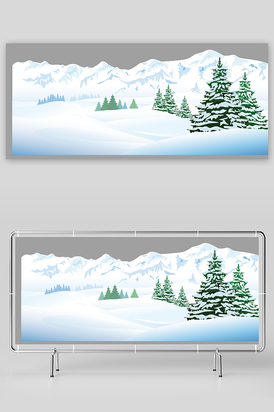 冬季雪地雪景免抠图-众图网