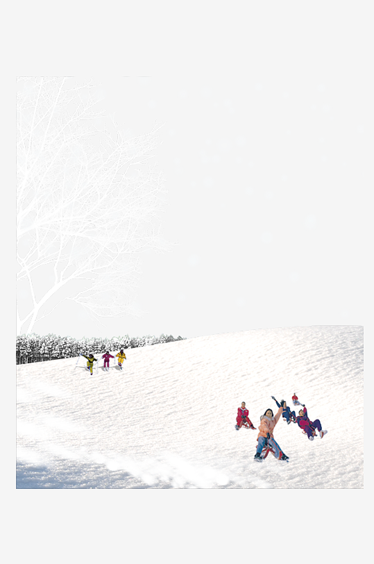冬季雪地雪景免抠素材-众图网