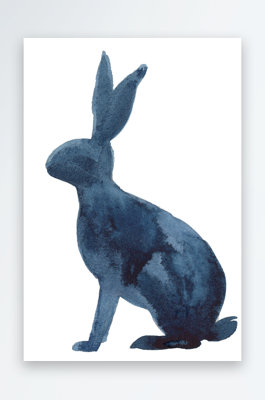水彩兔子免抠素材-众图网