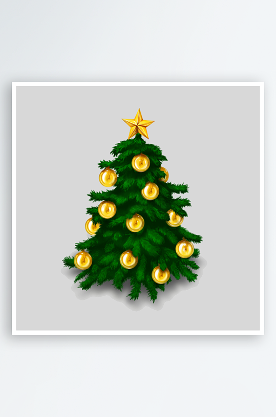 圣诞冷杉树免抠素材-众图网