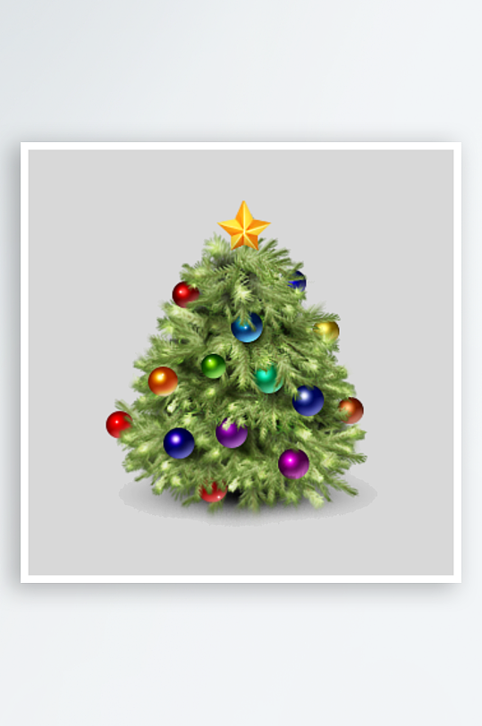 圣诞冷杉树免抠图-众图网