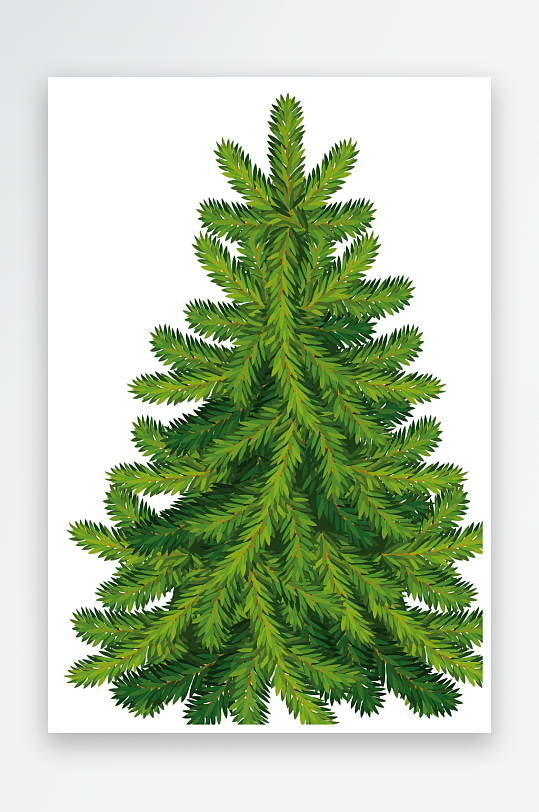 圣诞冷杉树免抠图-众图网
