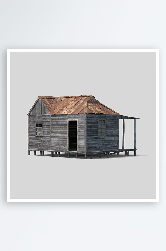 木屋木头房子免抠图-众图网