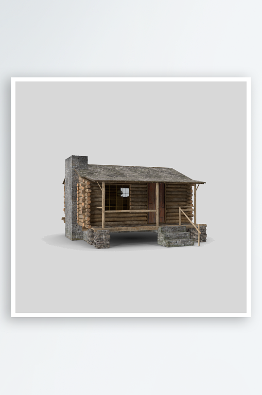 木屋木头房子免抠图-众图网