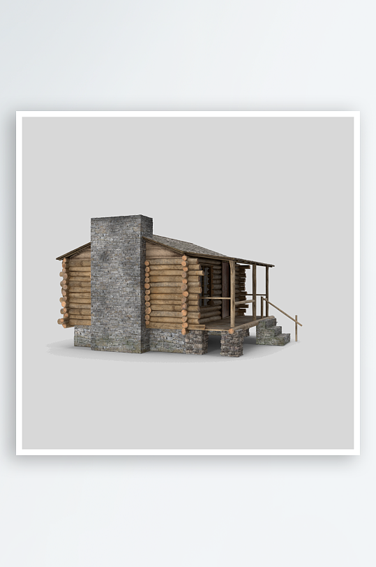 木屋木头房子免抠图-众图网