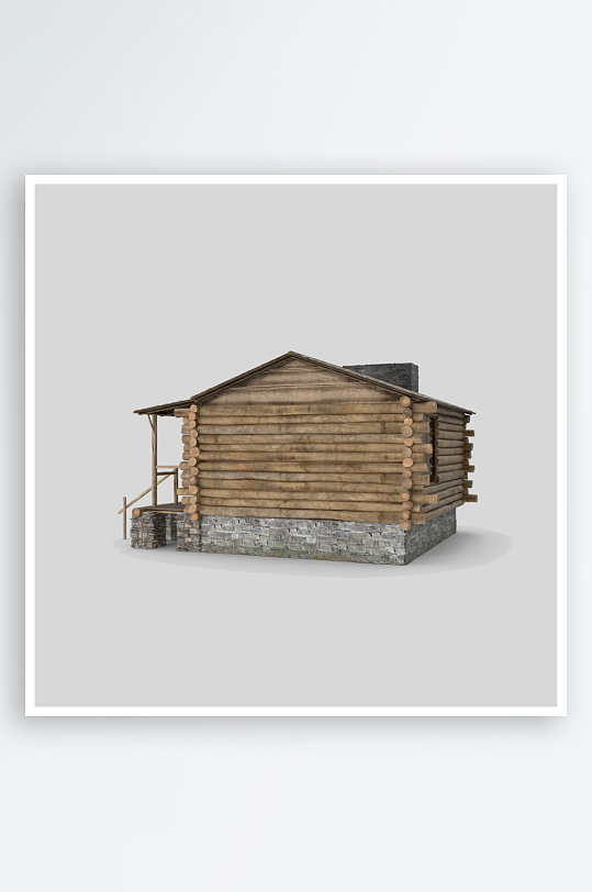 木屋木头房子免抠图-众图网