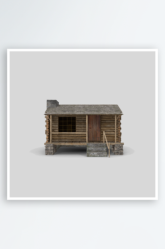 木屋木头房子免抠图-众图网