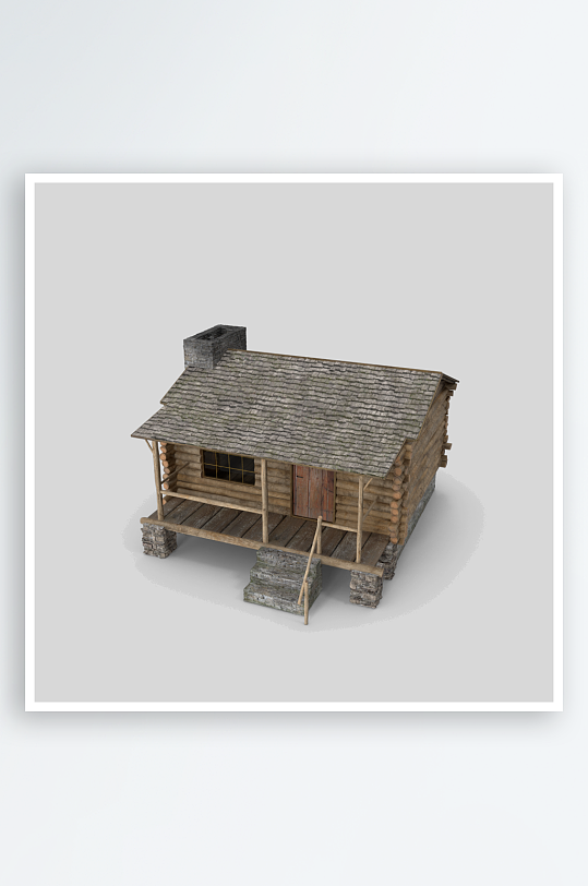 木屋木头房子免抠图-众图网