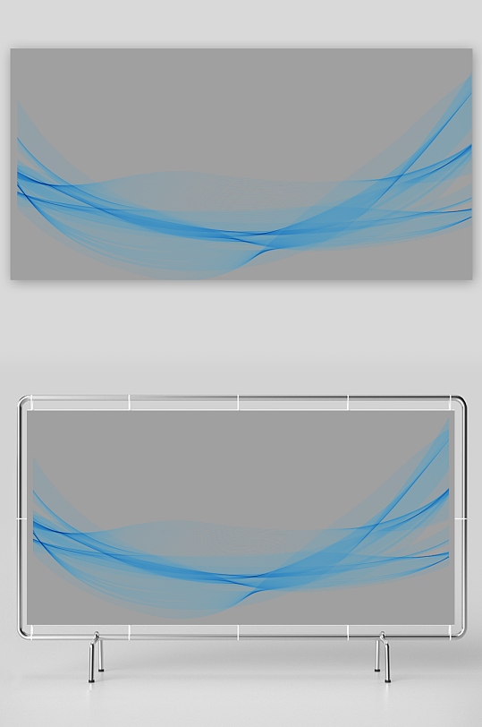 蓝色科技线条免抠素材-众图网