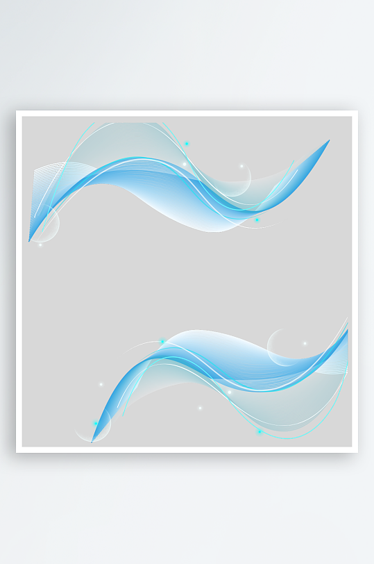 蓝色科技线条免抠图-众图网