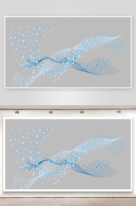 蓝色科技线条免抠图-众图网