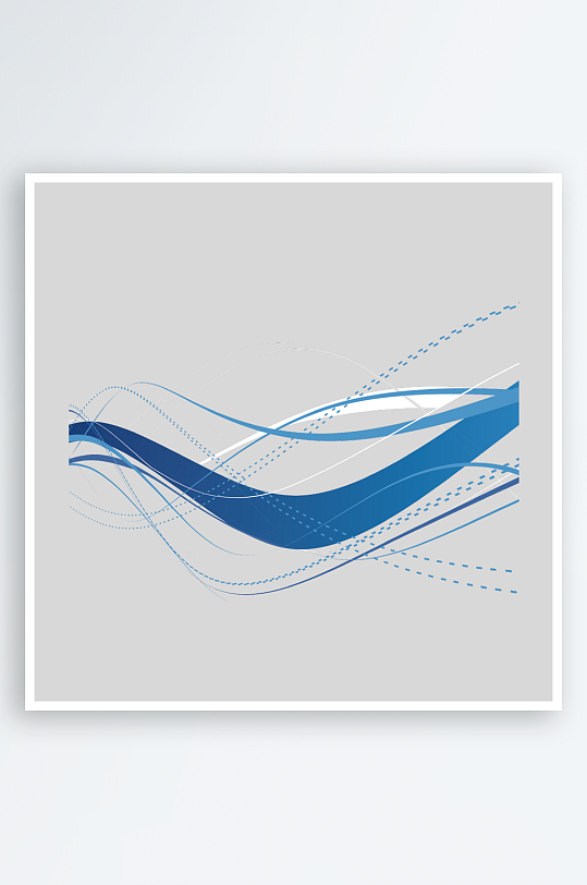 蓝色科技线条免抠素材-众图网