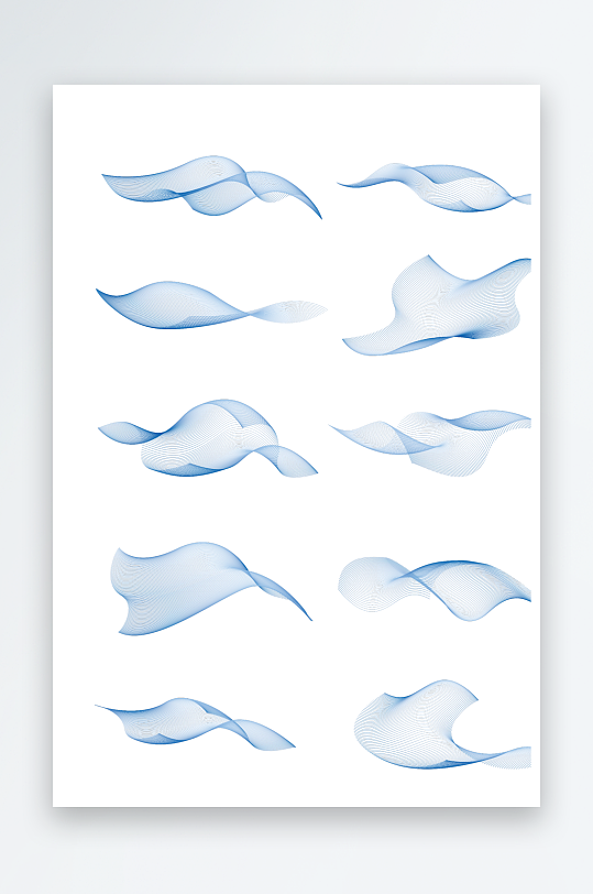 蓝色科技线条免抠图-众图网