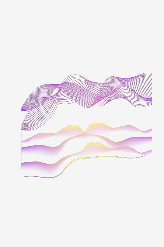 蓝色科技线条免抠图-众图网