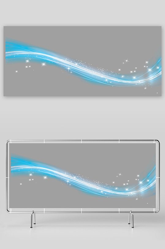蓝色科技线条免抠图-众图网