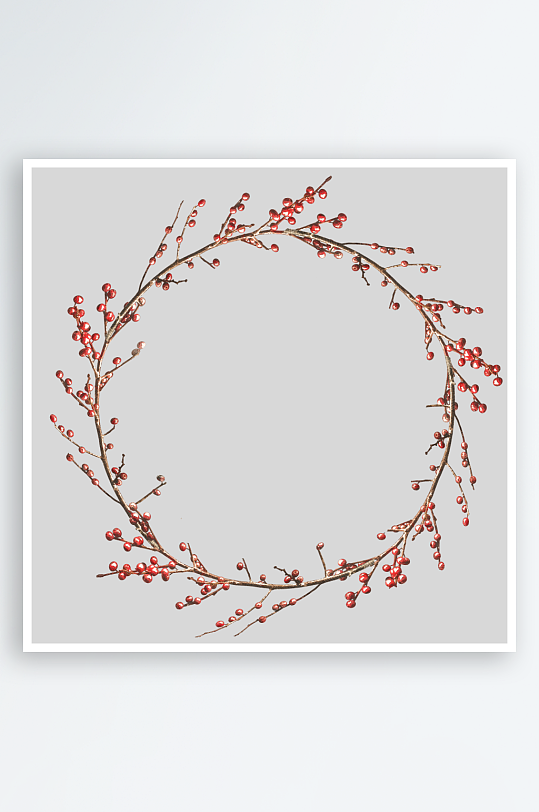 圣诞花圈元素素材-众图网