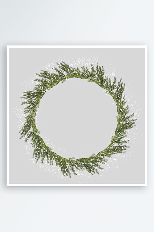 圣诞花圈元素素材-众图网