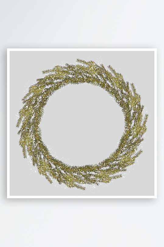 圣诞花圈元素素材-众图网