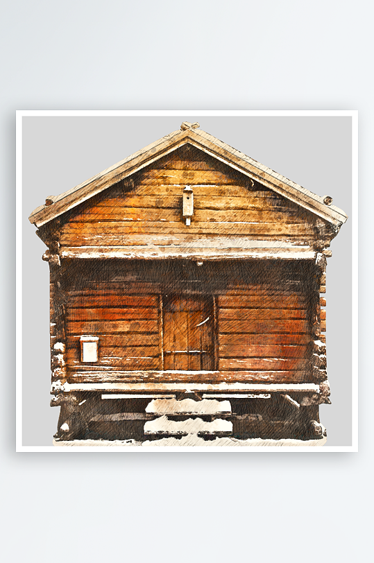 圣诞雪屋免抠png素材-众图网