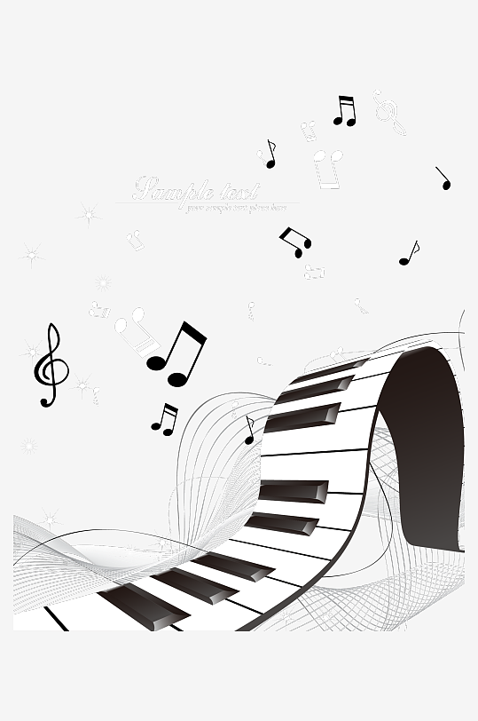 音乐音符音阶免抠图素材-众图网