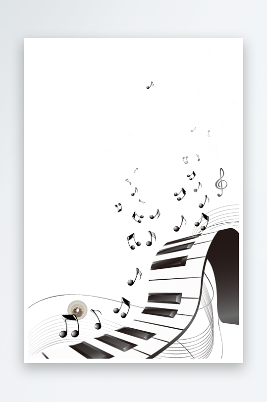 音乐音符音阶免抠图素材-众图网