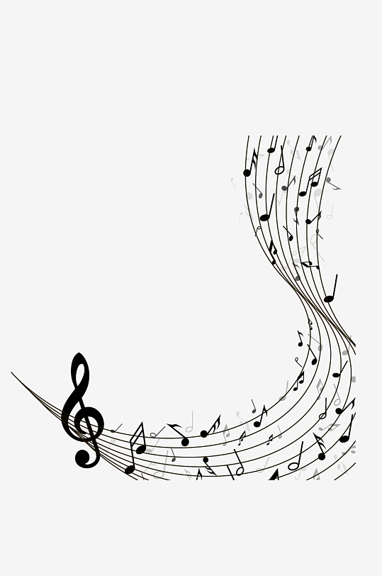 音乐音符音阶免抠图-众图网