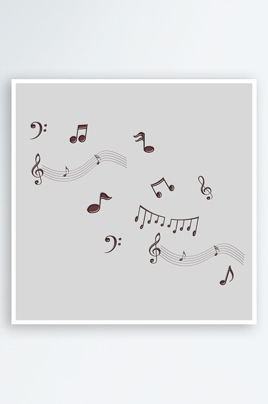 音乐音符音阶免抠图-众图网