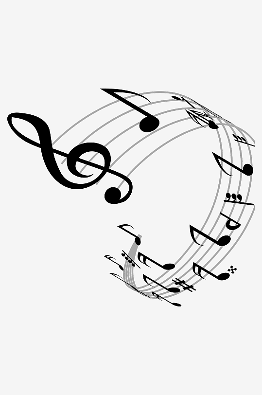 音乐音符音阶免抠图-众图网