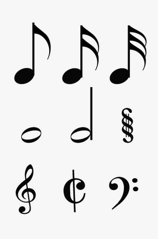 音乐音符音阶免抠图-众图网