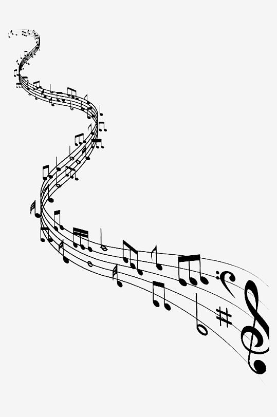 音乐音符音阶免抠图-众图网