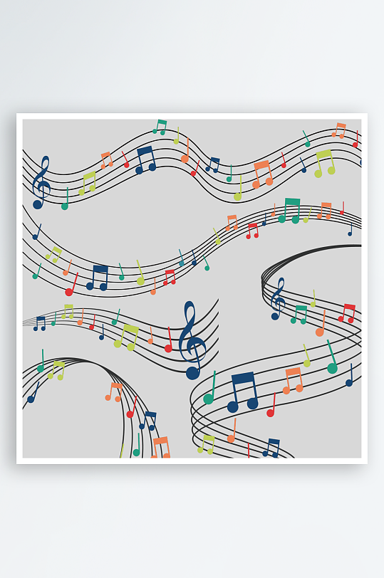 音乐音符音阶免抠图-众图网