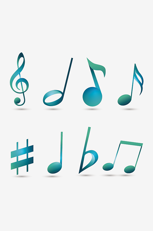 音乐音符音阶免抠图素材-众图网