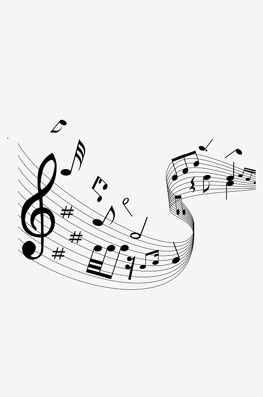 音乐音符音阶免抠图-众图网