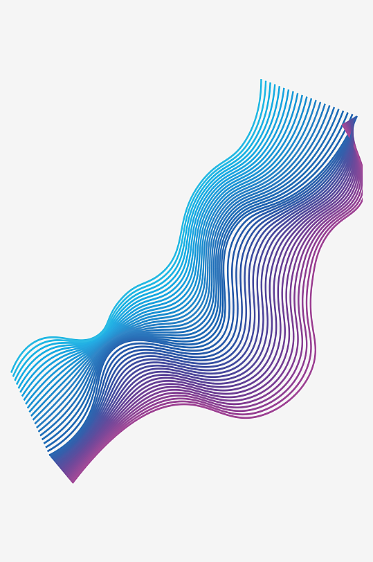 科技动感线条免抠图-众图网