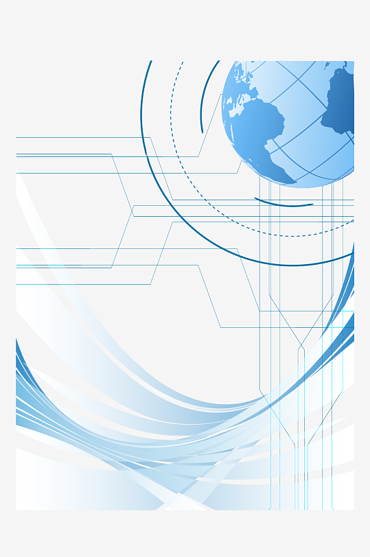 科技动感线条免抠图素材-众图网