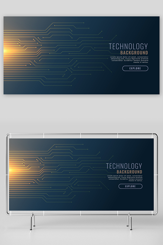 矢量科技背景模板素材-众图网