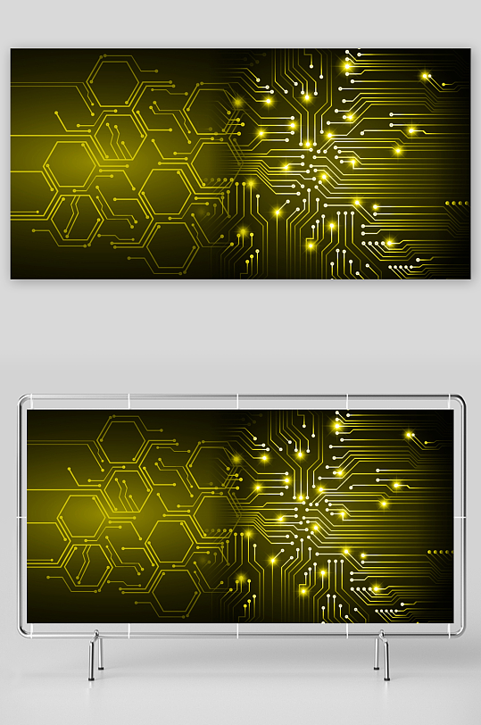 矢量科技背景模板素材-众图网