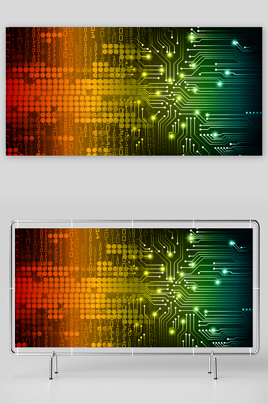 矢量科技背景模板素材-众图网