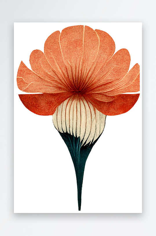 复古手绘植物花卉-众图网