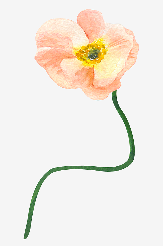 手绘植物花卉字母素材-众图网