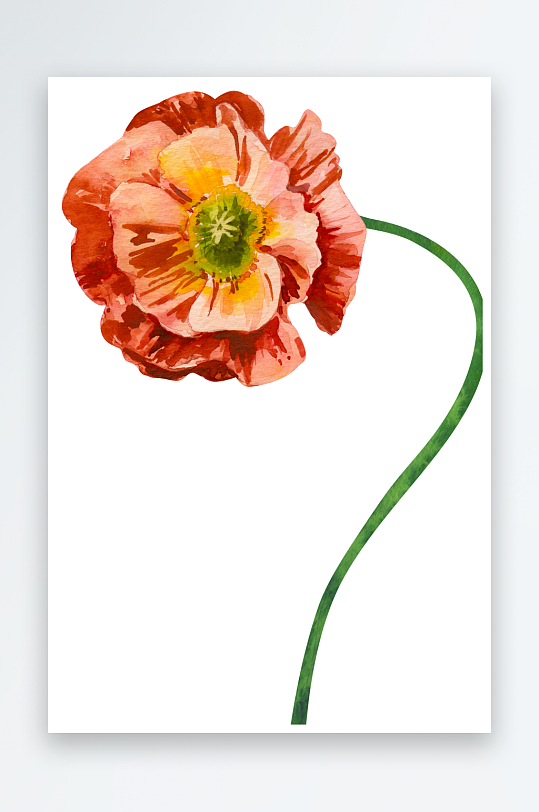 手绘植物花卉字母素材-众图网