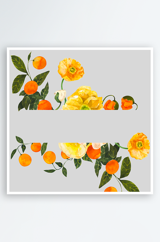 手绘植物花卉png素材-众图网