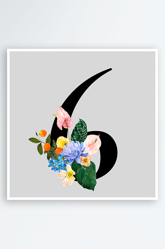 手绘植物花卉png图片-众图网