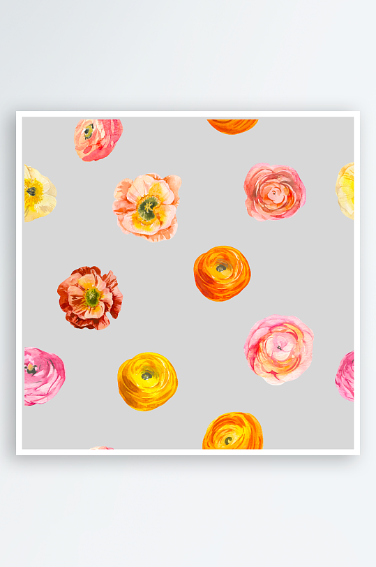 手绘植物花卉png图片-众图网