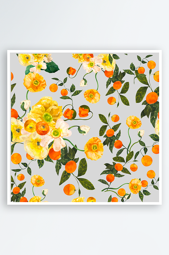 手绘植物花卉png图片-众图网