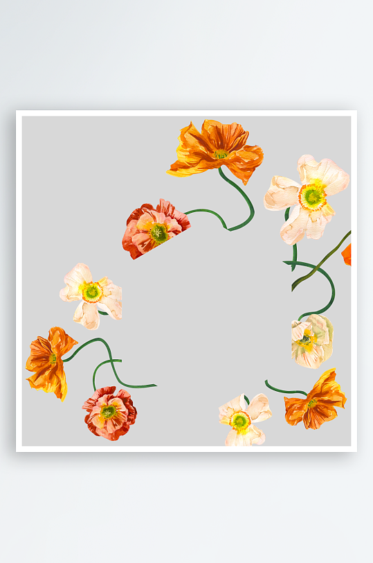 手绘植物花卉png图片素材-众图网