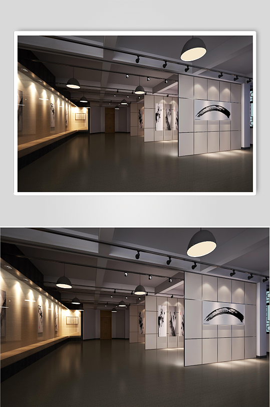 書畫攝影剪紙藝術(shù)展廳3D文件