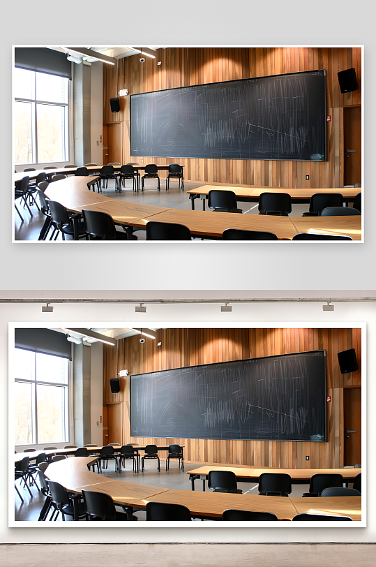 现代化教室里的黑板