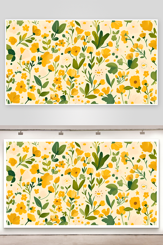 家纺图案画面是一种花朵图案的重复排列