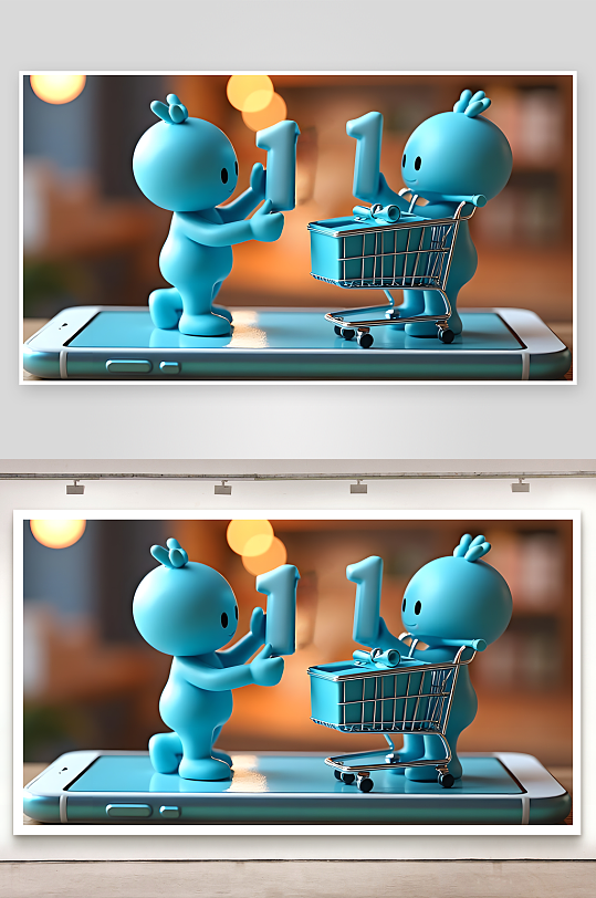 雙113D渲染數(shù)字與禮品盒的電商展展臺(tái)